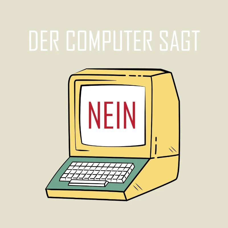 Retro Funny Computer Sagt Nein - Geeky Tech Nerd