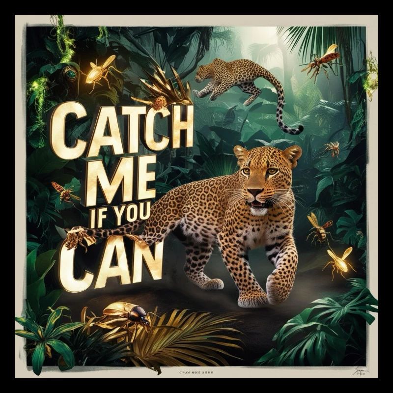 Dschungel Leopard Sprung