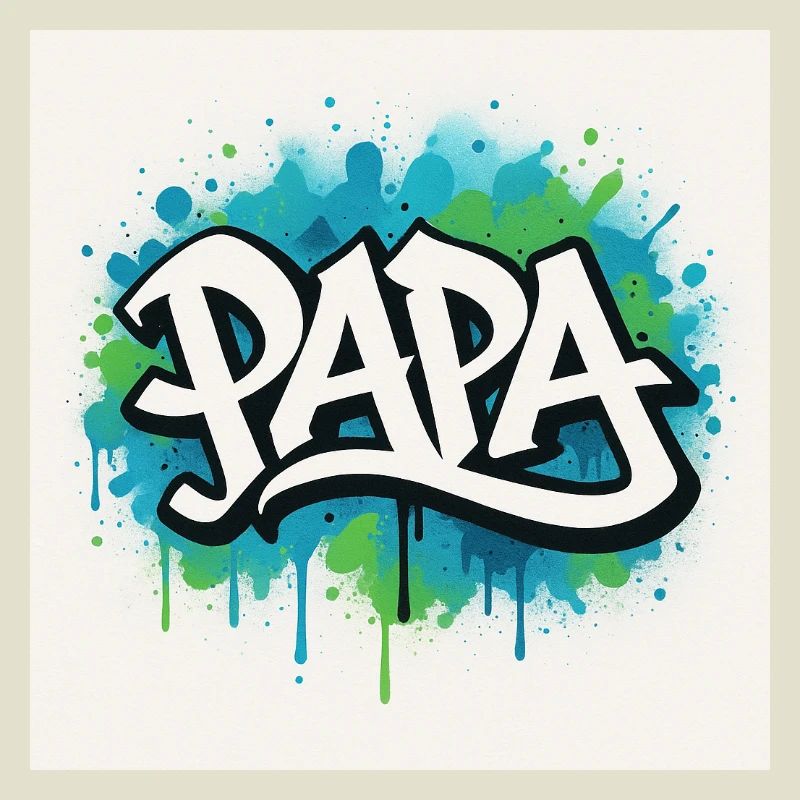 Graffiti Style Dad Illustration