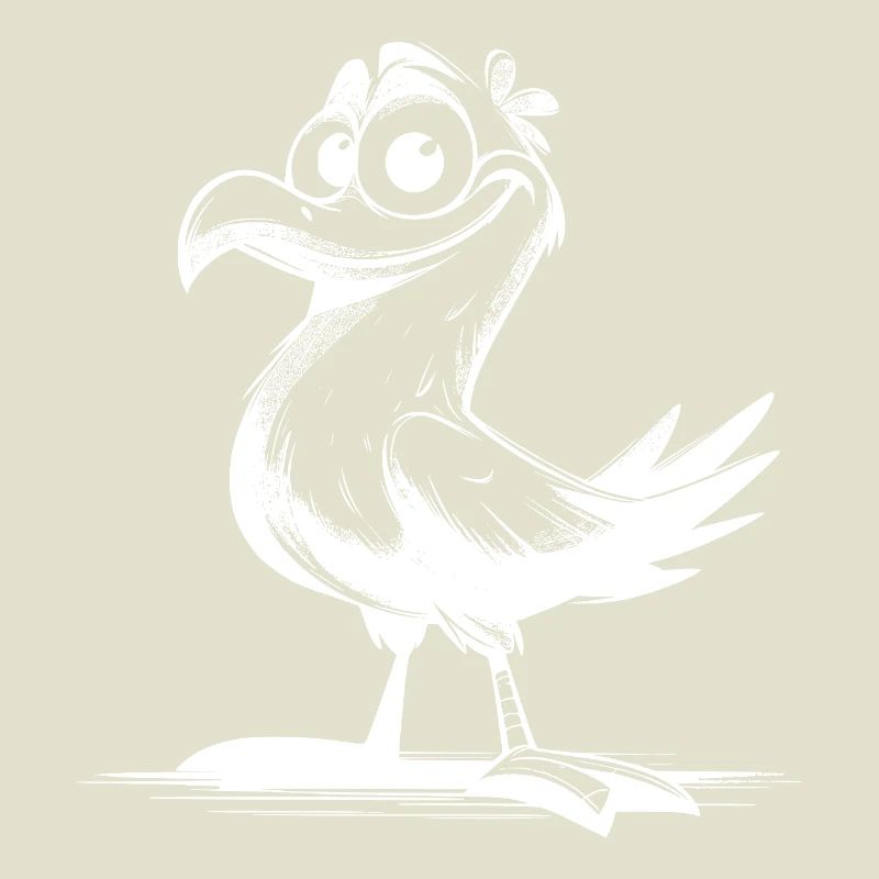 Comedy bird laugh guarantee with beak