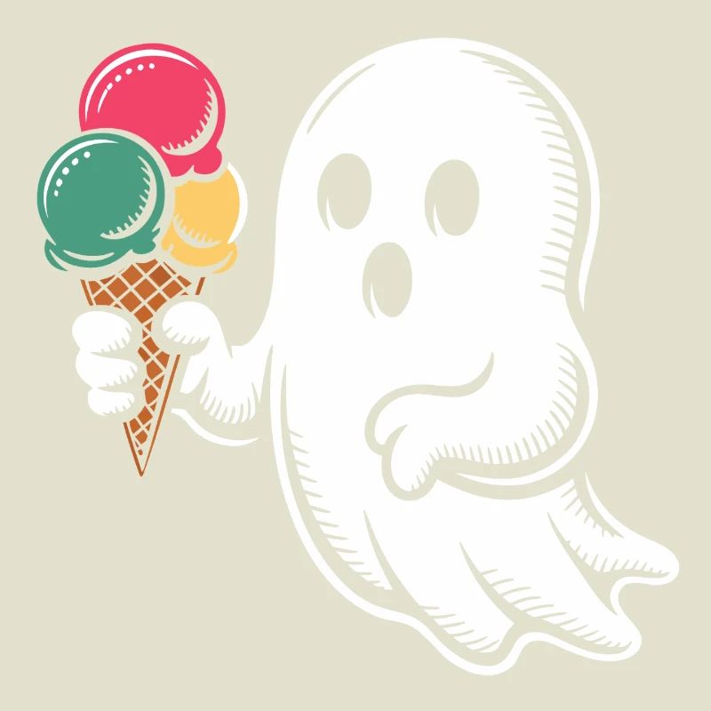 Geist mit Eiscreme Popart