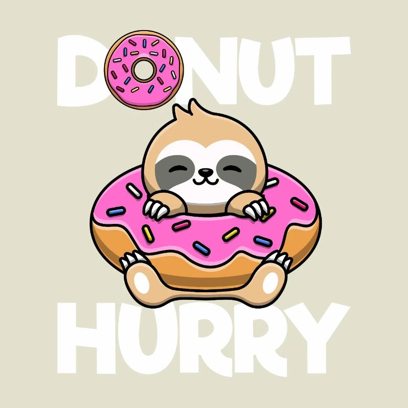 Donut Hurry Sloth Doughnut