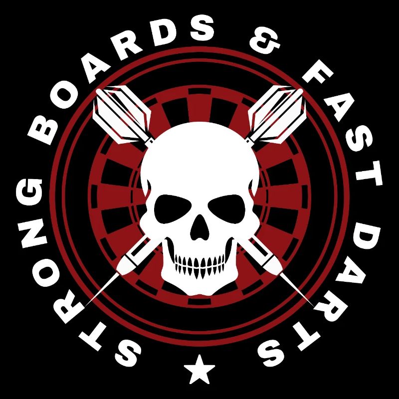 Fléchettes, cible de bœuf, jeu de fléchettes et crâne.