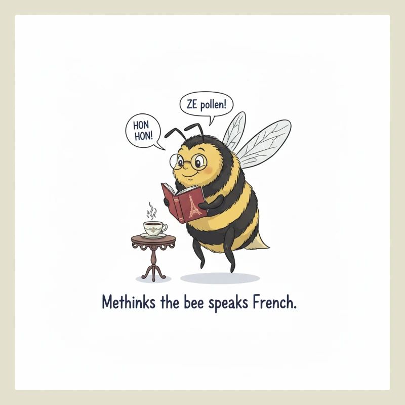 Bee apprend le français : Méthinks