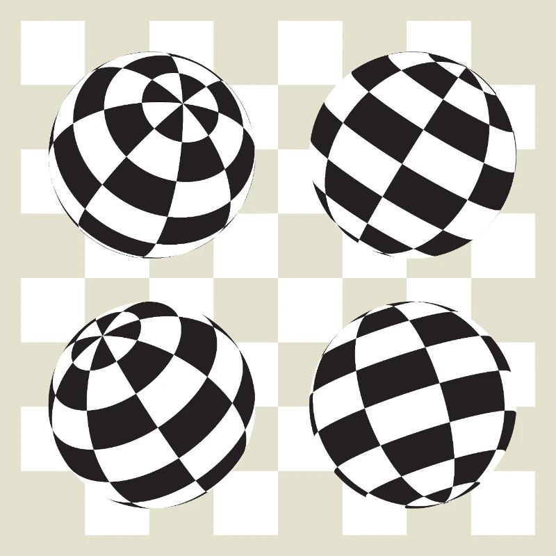 Spherical Checkered Illusion
