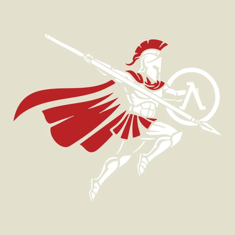Spartiate Saut de Lance Mascotte Spartan Strike