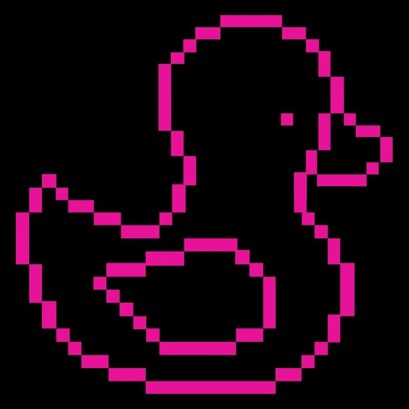 Pixel Duck Pink Pattern