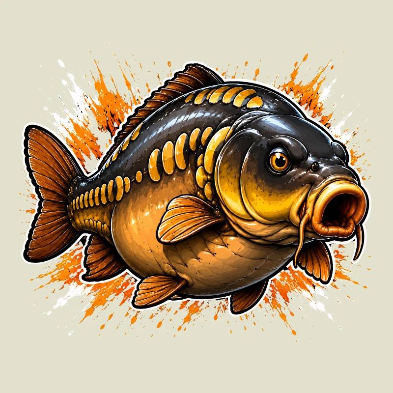 Conception explosive de la pêche à la carpe miroir