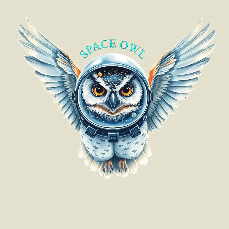 Space owl in space suit