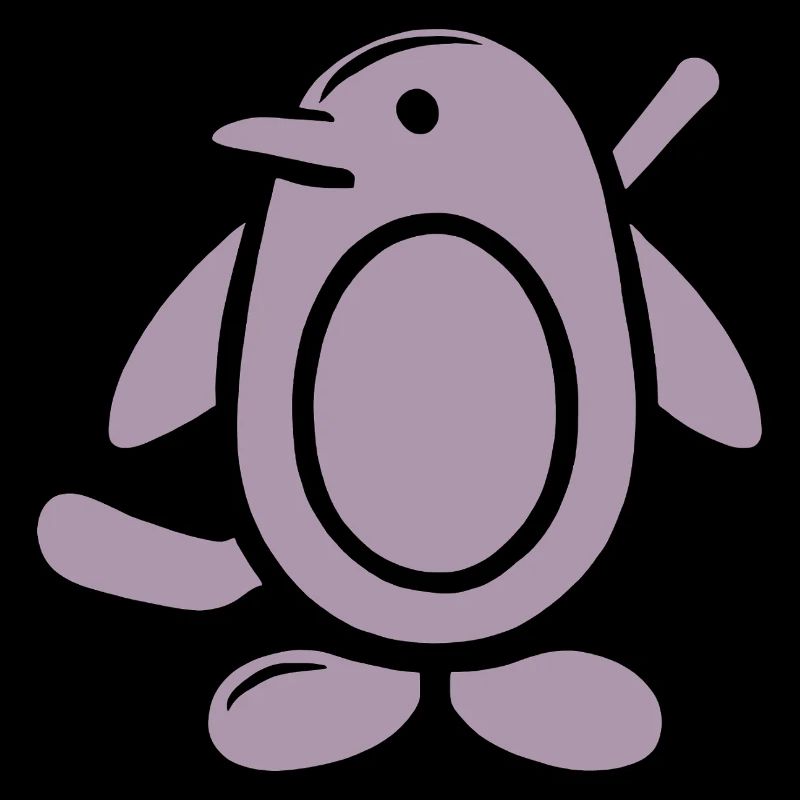 Pinguin Eishockey Silhouette Minimalistisch