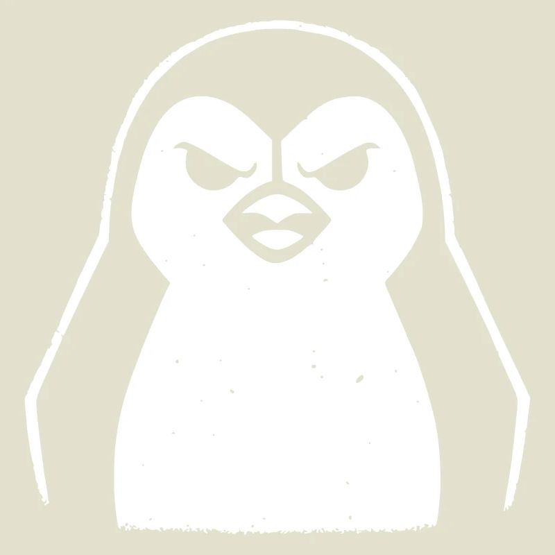 penguin stencil grunge minimalist-vector Linux