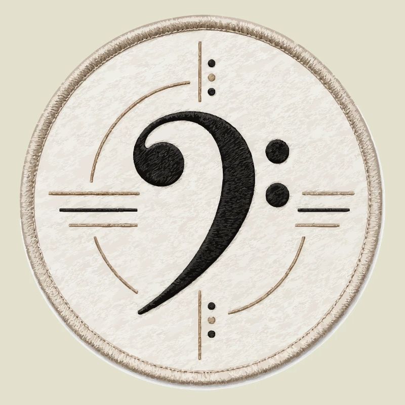 Clé de fa sur le patch
