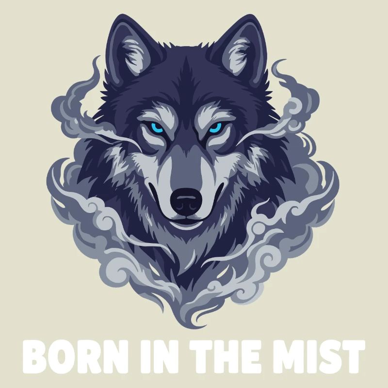 Nebelwolf : Wolfkopf dans la brume