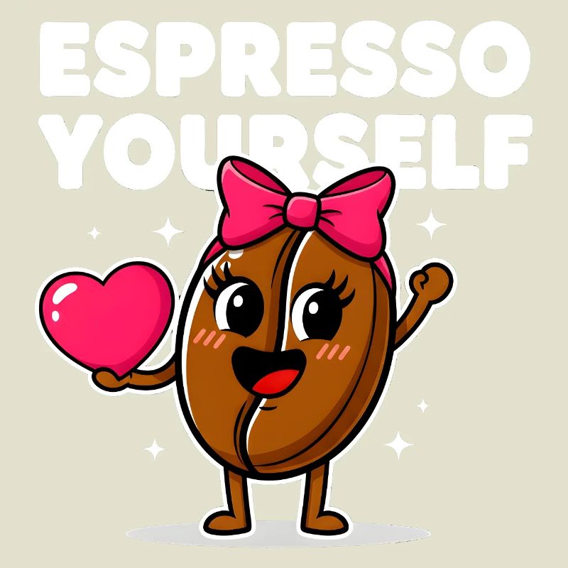 Espresso Yourself Cute Coffee Bean 