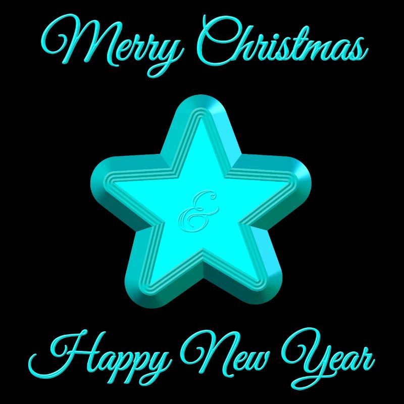 Shining star with Christmas greeting
