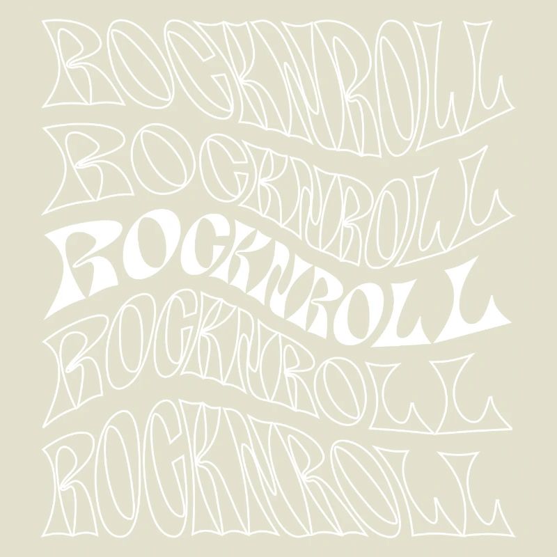 Typographie ondulée rocknroll psychédélique