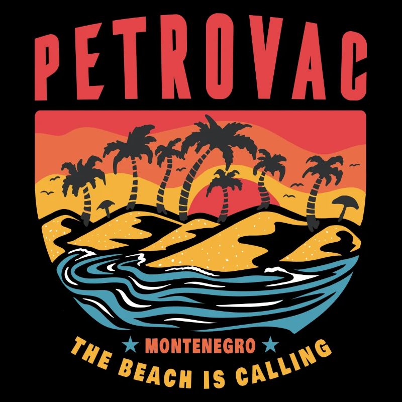 Conception de la plage de Petrovac Montenegro