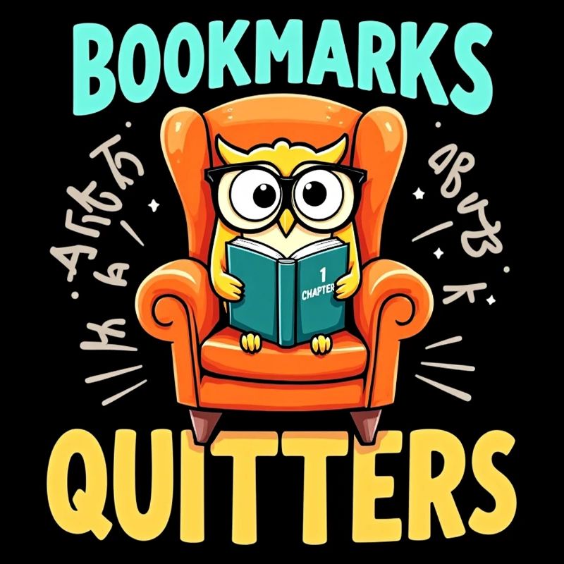 Eule Leser im Sessel Lesezeichen