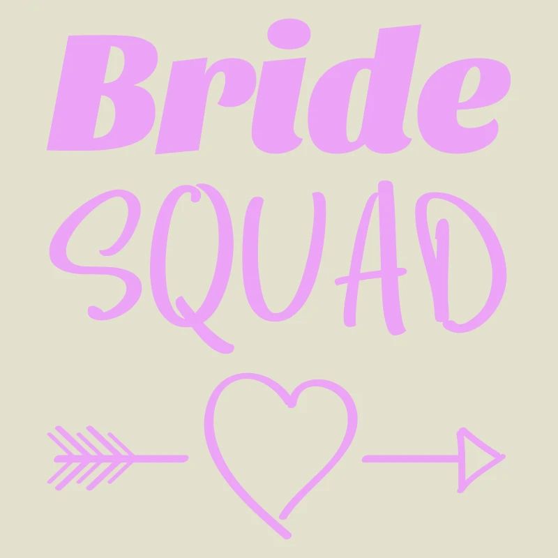 Bride Squad Heart Arrows Design