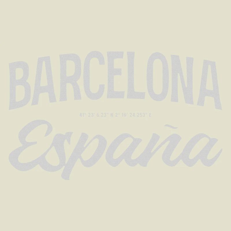 Barcelona Espana Script Design