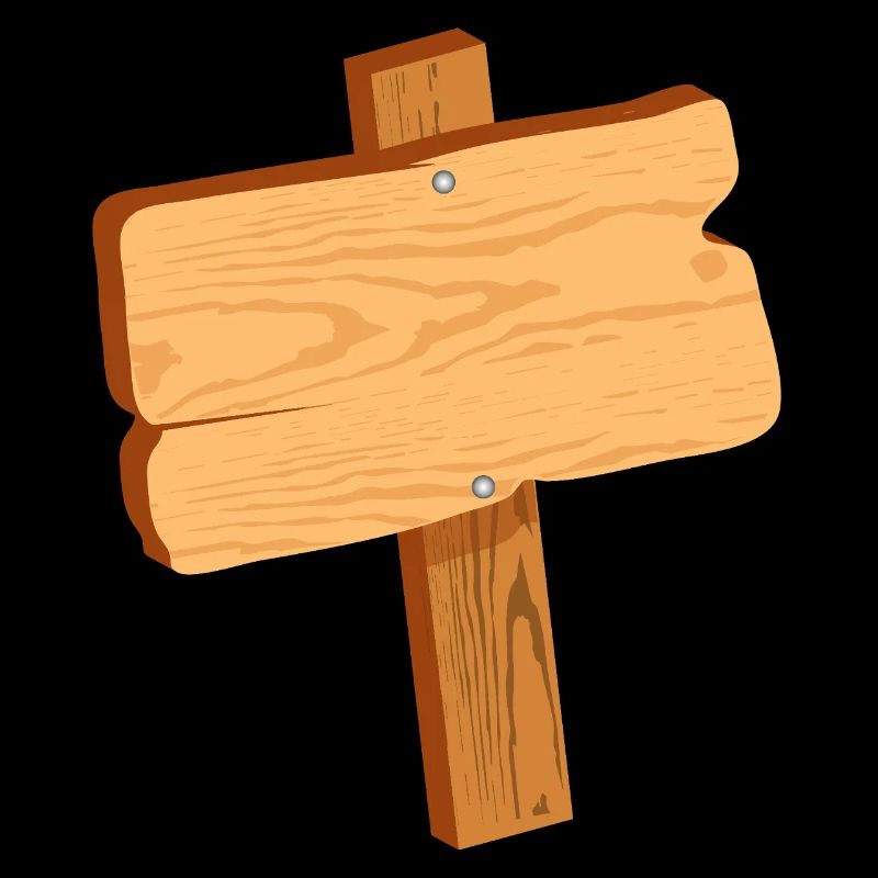 Rustikales Schild in Holz Optik ohne Text