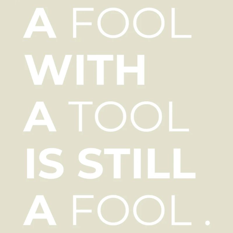 Toolwise Fool: Bold Typography