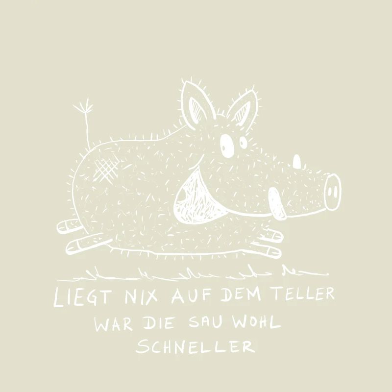 Kleines Wildschwein mit Spruch I Jäger
