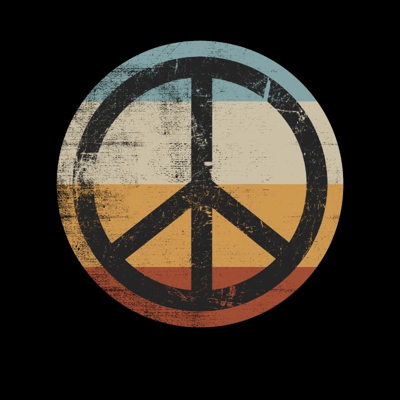 Retro Design Friedenszeichen Peace Zeichen