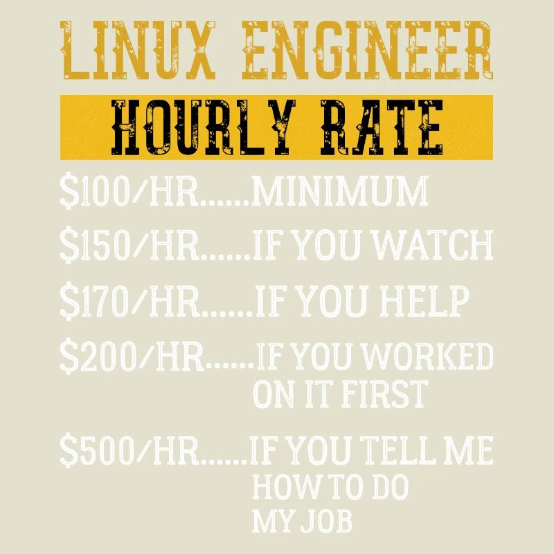 Linux Engineer Stundensatz Mechaniker Arbeitsrate