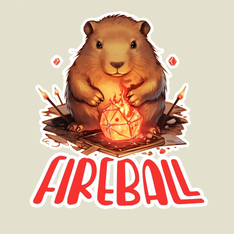Capybara Mage – Conception de RPG boule de feu