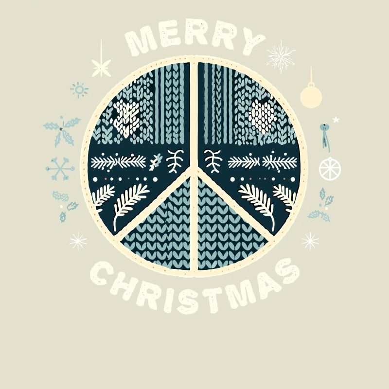 Ugly Christmas Friedenszeichen Strickmuster