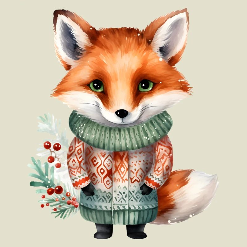 Winterfuchs im Pullover