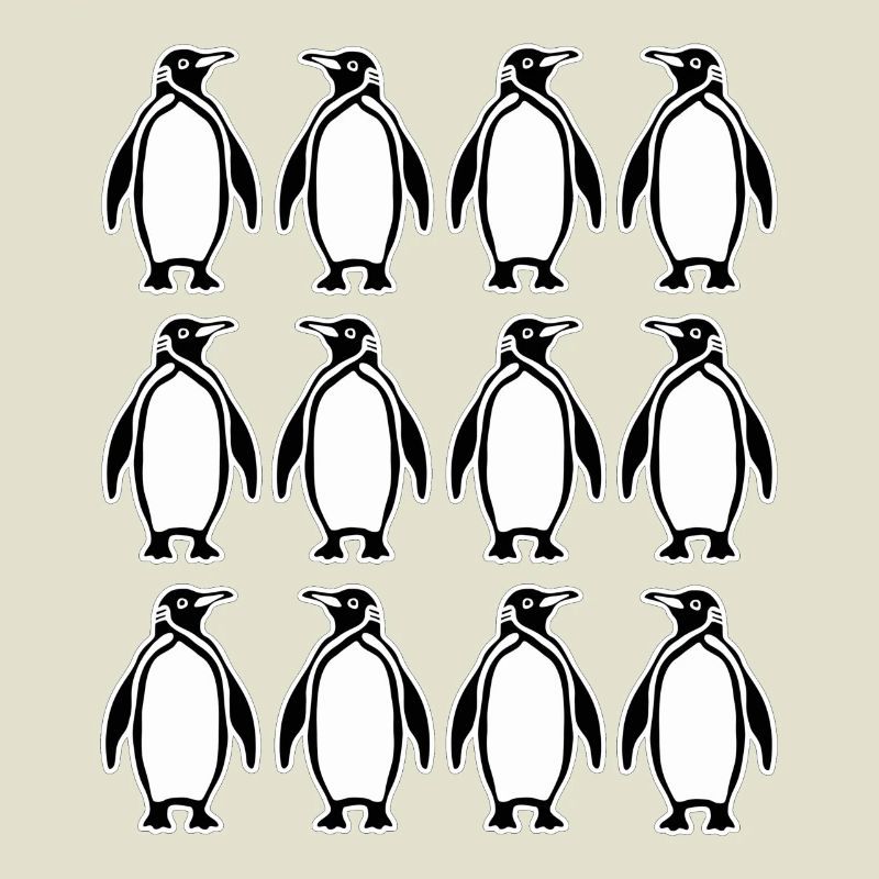 Minimalist Penguin Pattern Design