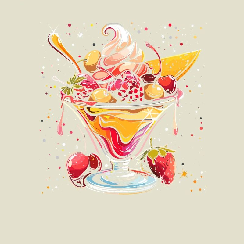 Graphique sundae à la crème glacée
