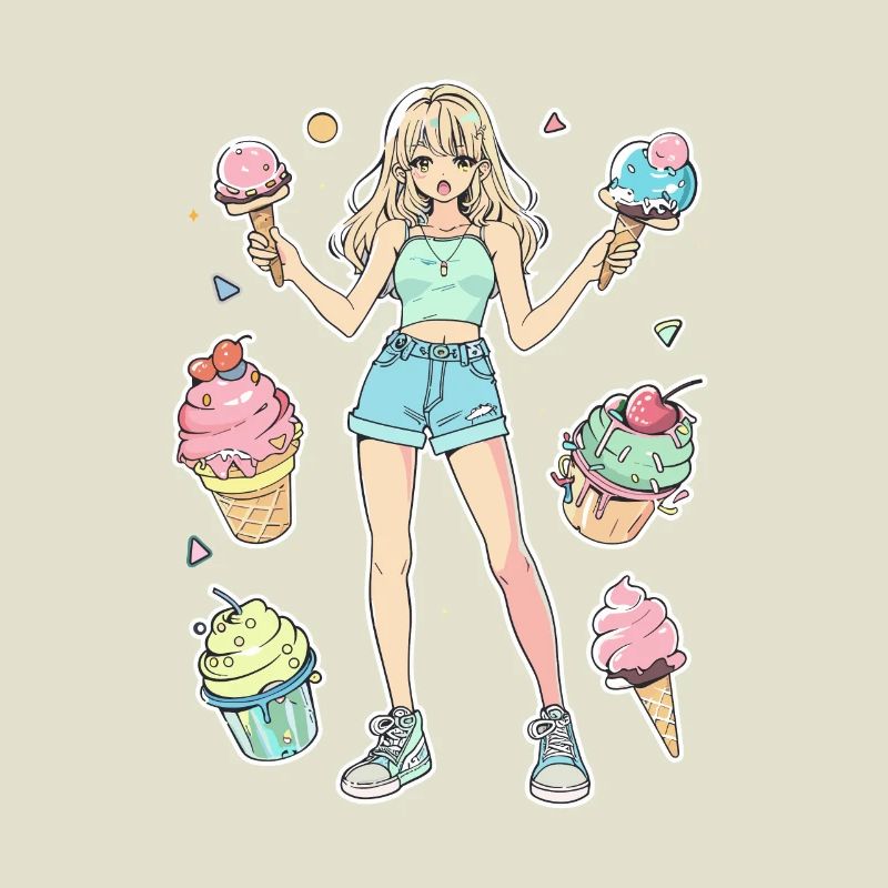 Eiscreme Mädchen
