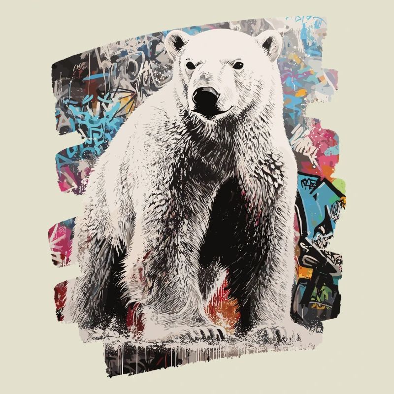 Eisbär Graffiti Sprayer