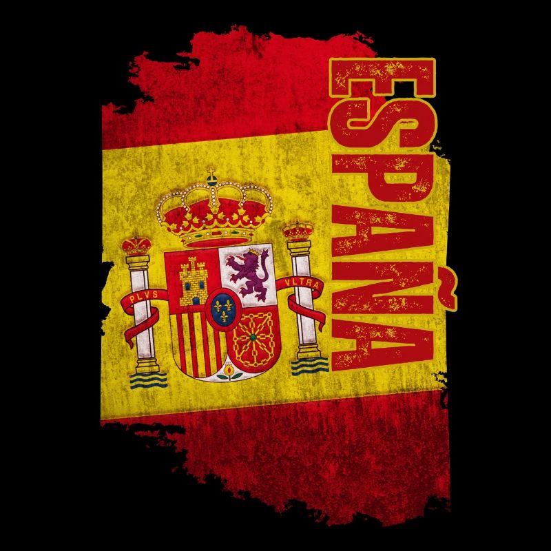 Vertical Spain flag, I love Spain