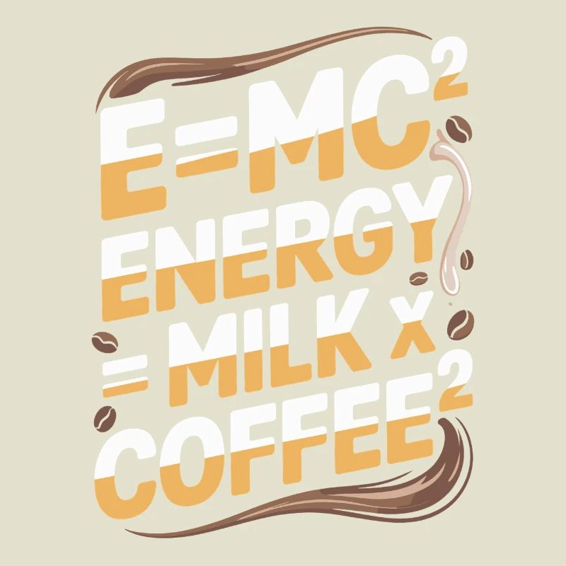 E=MC2 Physics Saying Caffeine Nerd Energy Coffee