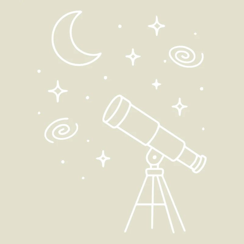 Télescope d’astronomie spatiale Lune étoiles Univers