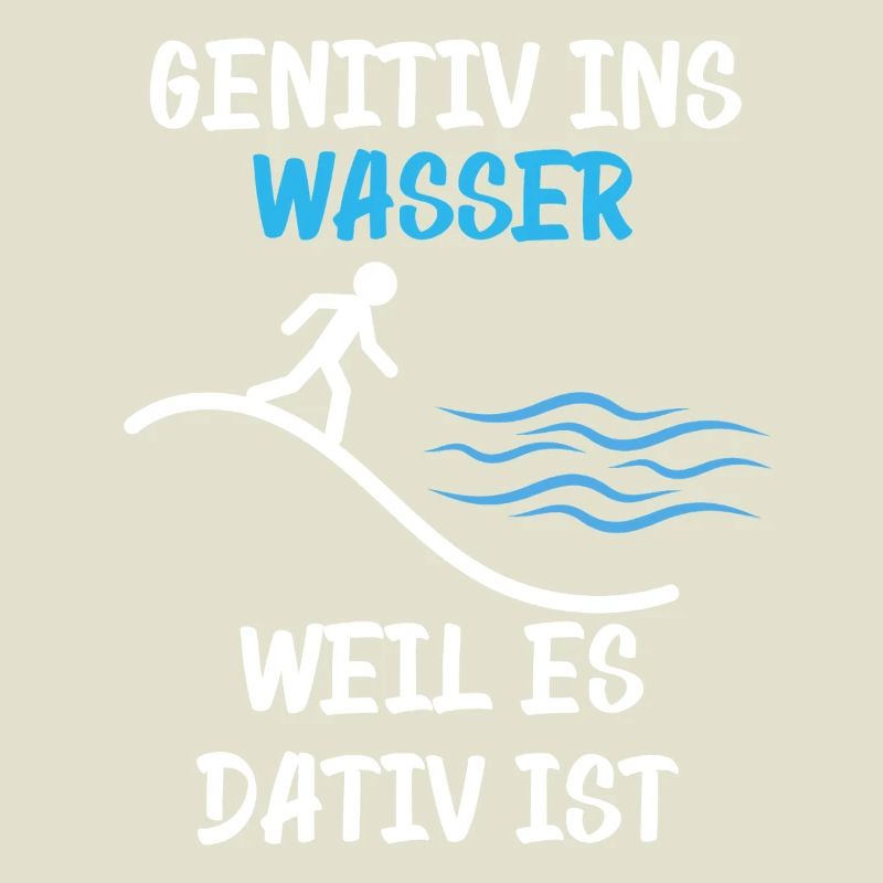 Genitive into the water because it's dative