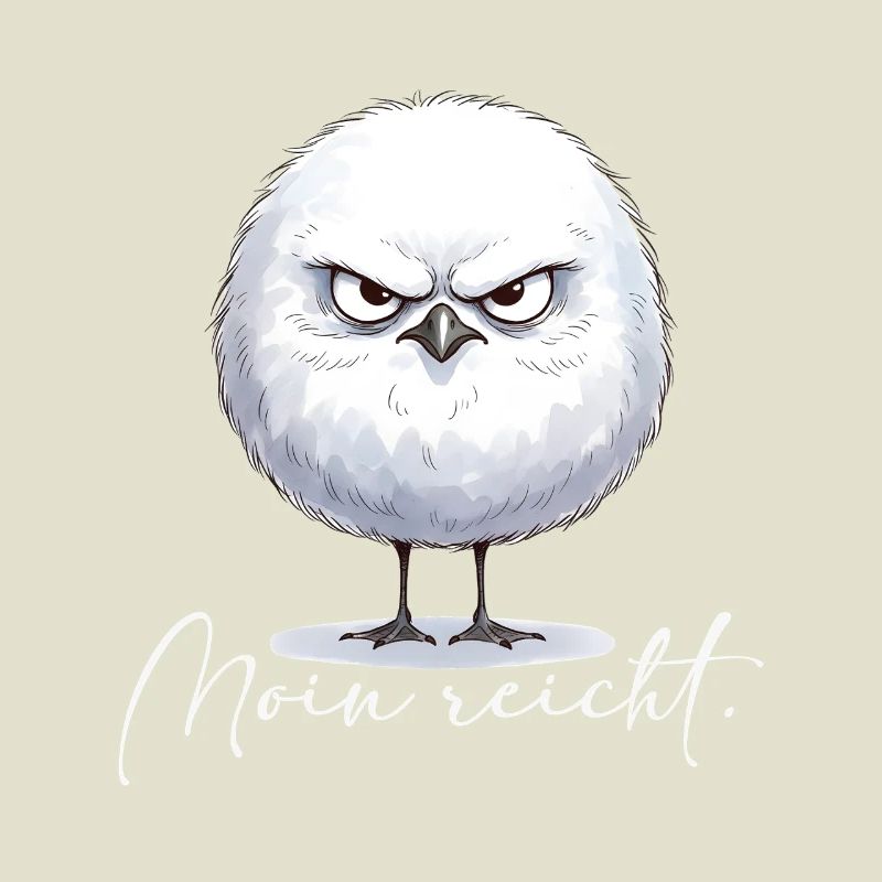 Moin reicht - grimmige runde Möwe