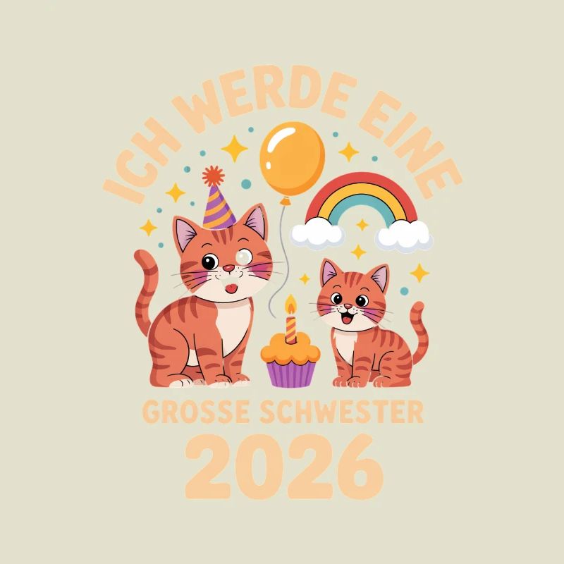 Ich werde eine grosse Schwester 2026 Katze Kitten