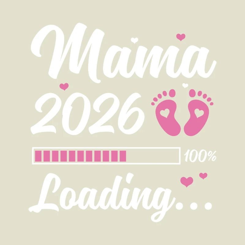 Mama 2026 Loading Schwangerschaft Geschenkidee