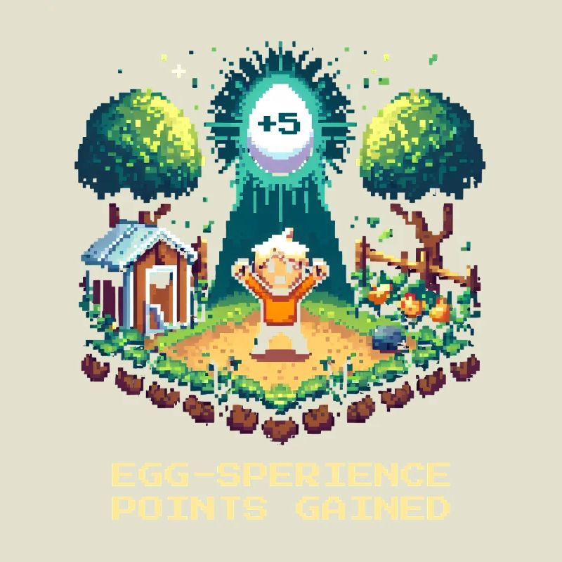 Egg-sperience points collected | Level Up Humor