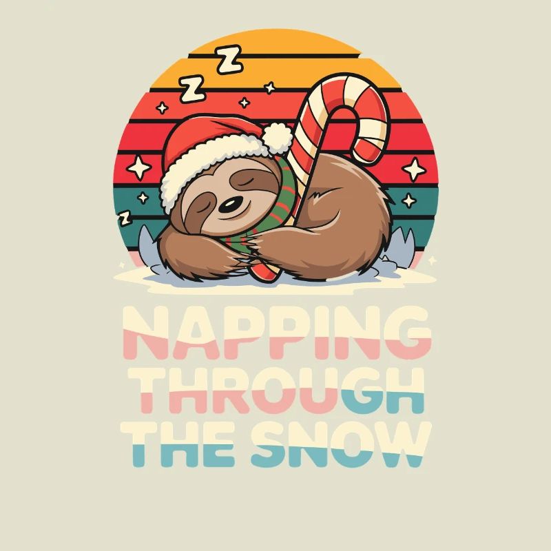 Napping Through The Snow Funny Sloth