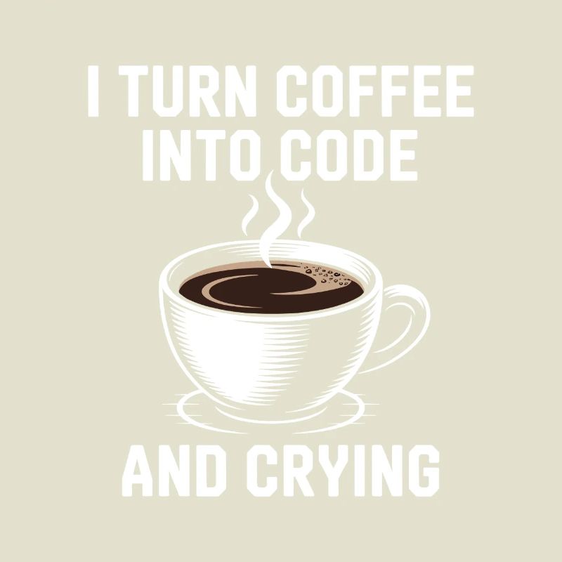 Kaffee und Programmier-Debugging-Humor für Softwar