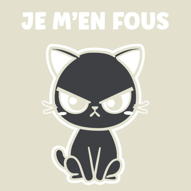 Chat noir grognon