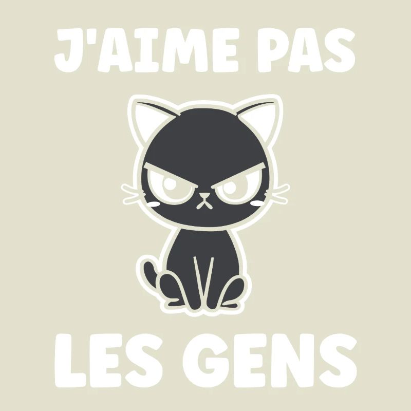 Chat grognon J'aime pas les gens
