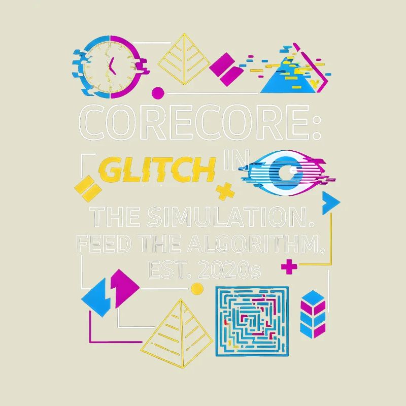 Corecore Glitch Simulation Algorithm Collage
