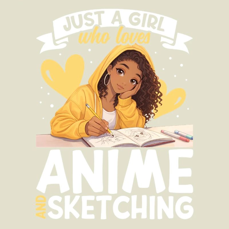 Nur Ein Mädchen, Das Anime Liebt Und Afro Zeichnet